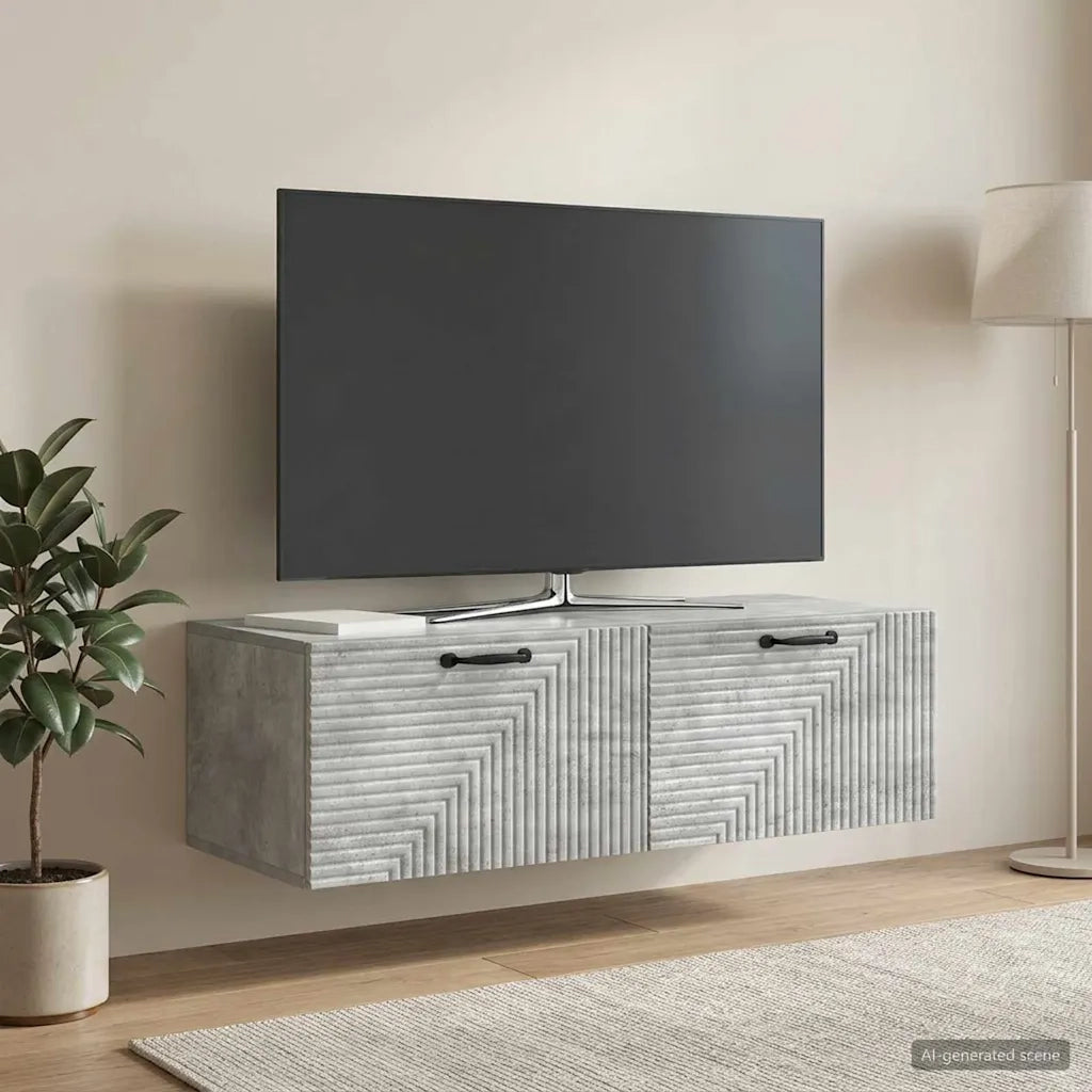 Mobile Porta TV da Muro Grigio Cemento 98 x 41 x 30 cm 898698
