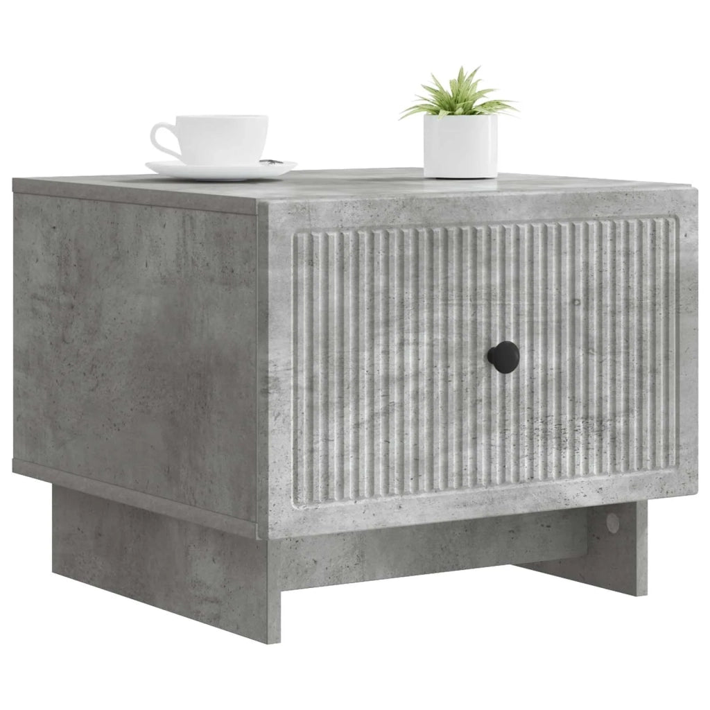 Tavolino da salotto con cassetto Grigio Cemento 49 x 50 x 40 cm 894048