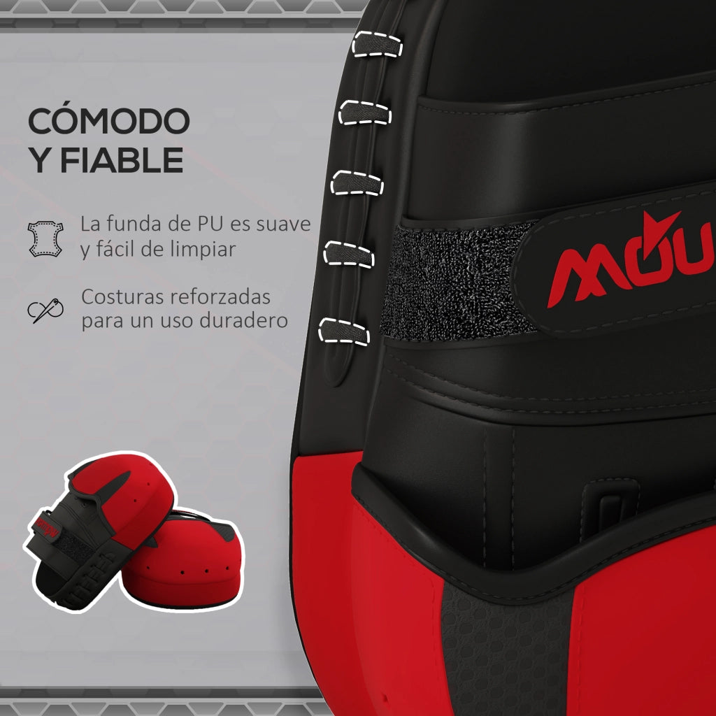 Guantoni da Boxe Curvi per Allenamento ¨C zephmum ¨C Rosso
