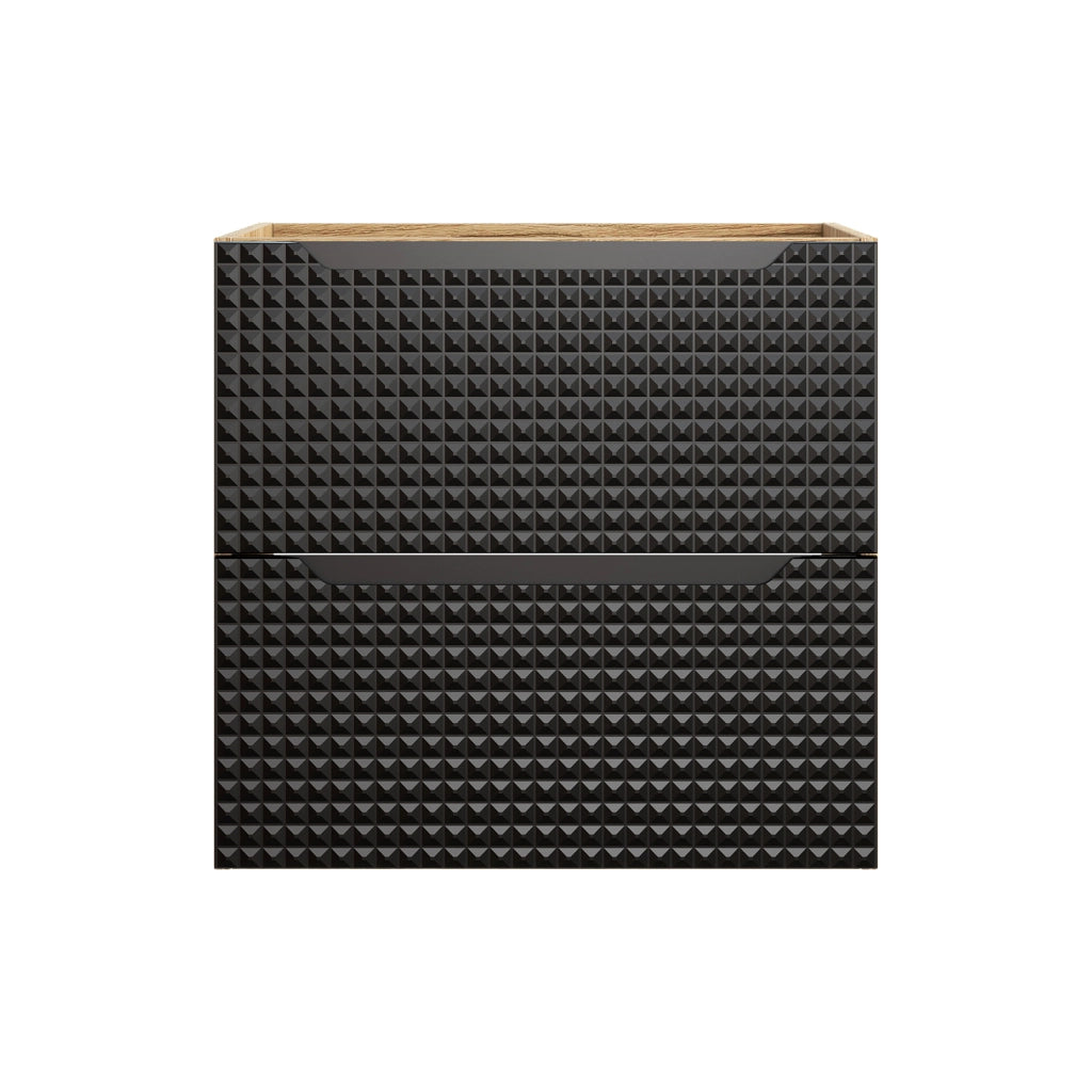 Mobile sottolavabo 60 cm 2 cassetti Luxor Black 60 x 57 x 46 cm
