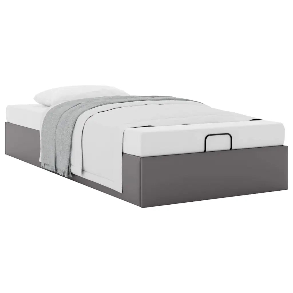 Struttura Letto Pouf senza Materasso 100x200 cm Similpelle 3310787