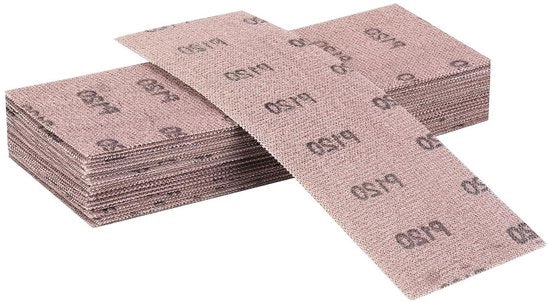 Schuurgaas Premium Professionale 80 x 230 mm, 25 pezzi - Korrel P120 - Per schiaccianoci per macchine a nastro e blocchi di schiaccianoci