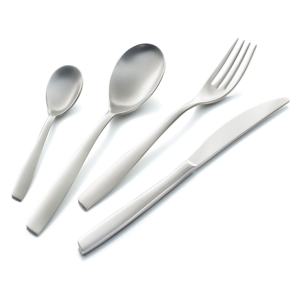 Servizio Set di Posate 24 pezzi in Acciaio Inox Eme Eleven Sabbiato