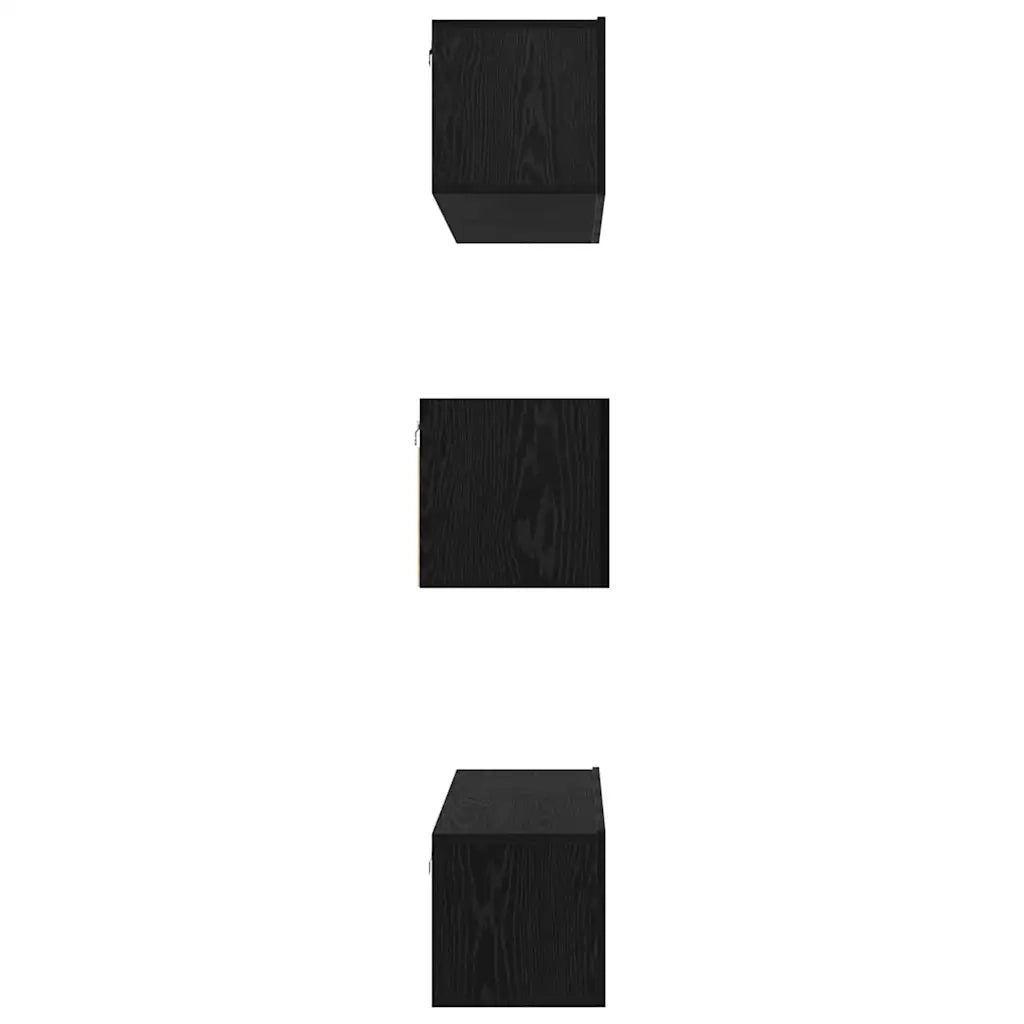 vidaXL Set mobile TV 6 pcs Rovere nero Legno multistrato