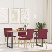 Sedie da Pranzo 4 pz Rosso Vino in Tessuto 3315247
