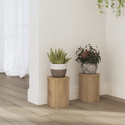 Supporti per Piante 2 pz Rovere 10x10x18 cm in Multistrato 852887