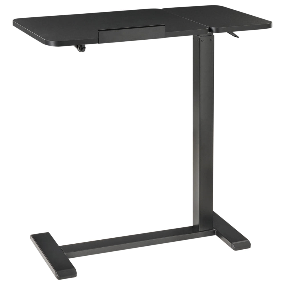 Scrivania per laptop in piedi regolabile manualmente telaio in acciaio nero 70 x 40 cm struttura in acciaio verniciato a polvere