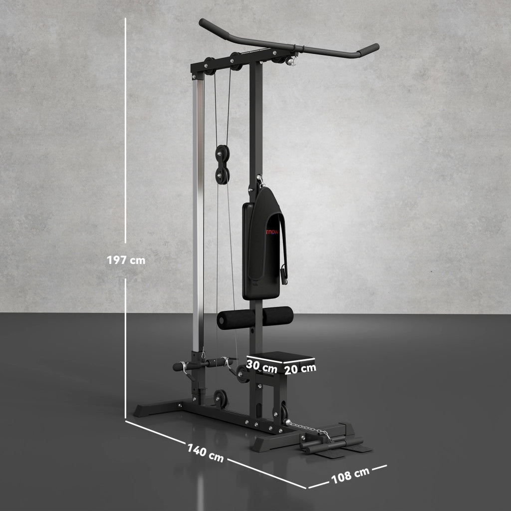 Stazione Fitness Multifunzione ¨C Xylo ¨C Acciaio e Ecopelle Nera