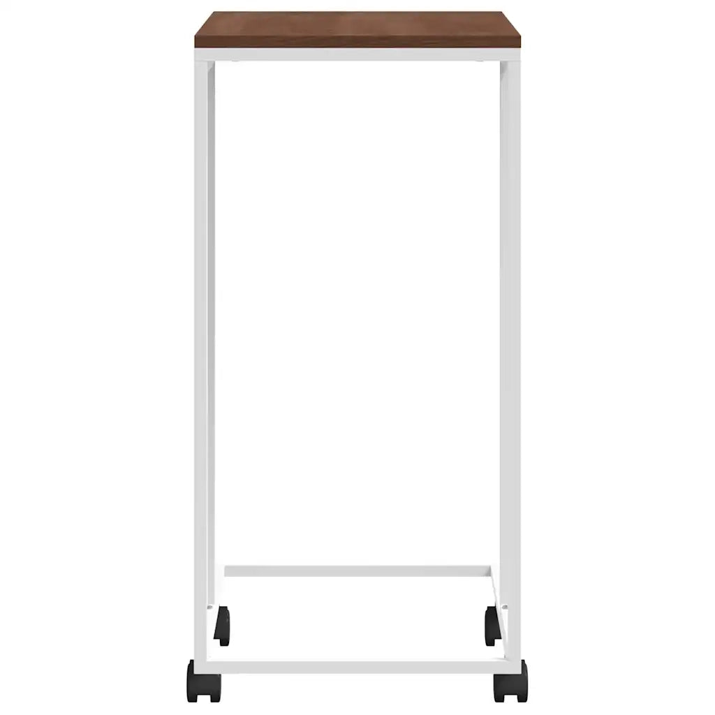 Tavolino con Ruote Bianco 40x30x63,5cm in Legno Ingegnerizzato cod mxl 63757