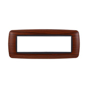 Placca Plastica Bombata Serie Space 7P Colore Radica Compatibile Con Bticino Living International