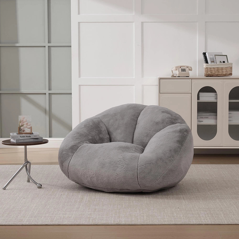 Pouf in peluche morbida - Xylo - Antiscivolo, fodera non removibile, pronto all'uso