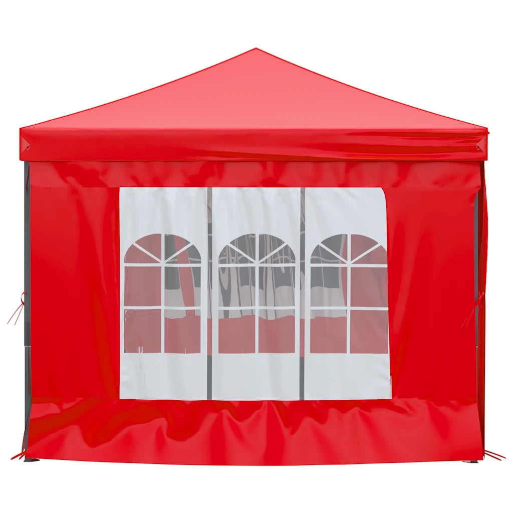 Tenda per Feste Pieghevole con Pareti Laterali Rosso 3x6 m