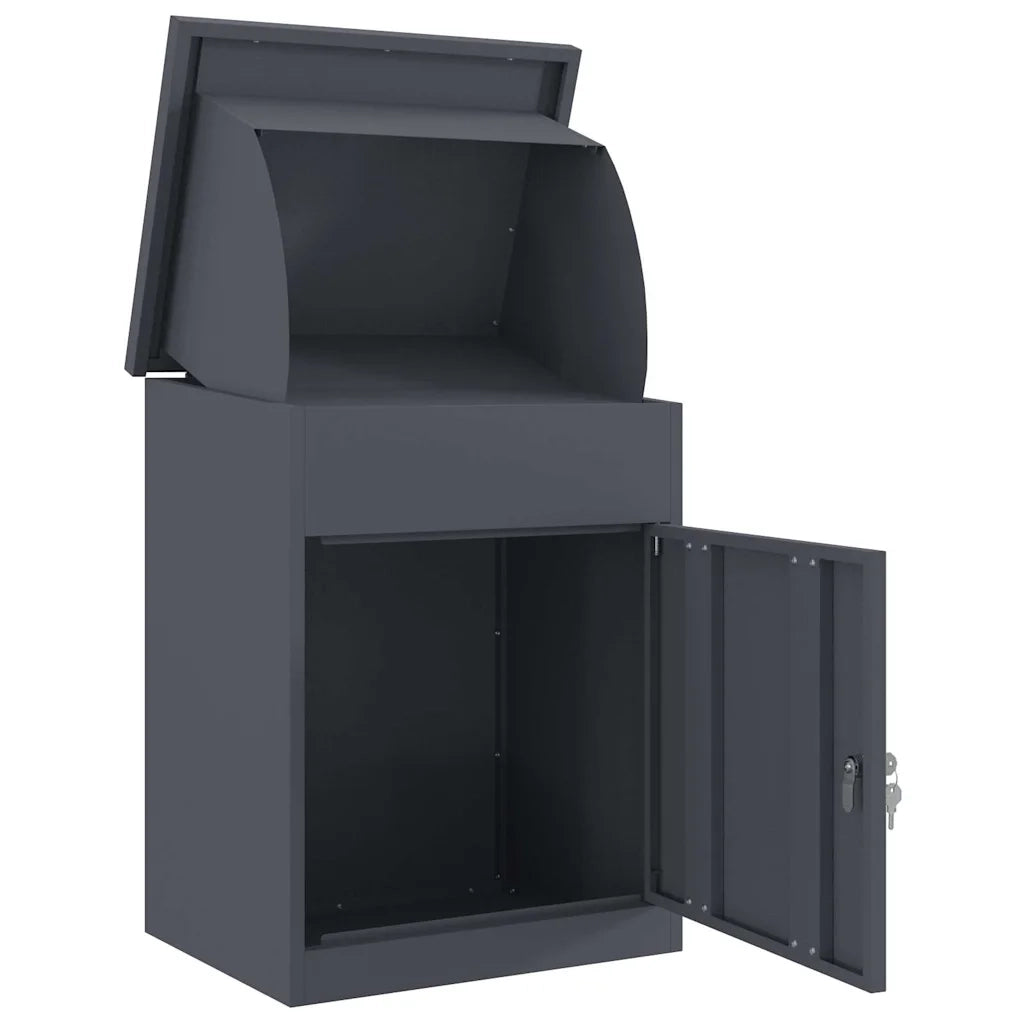 vidaXL Cassetta per pacchi Antracite 44 x 35 x 59 cm Acciaio