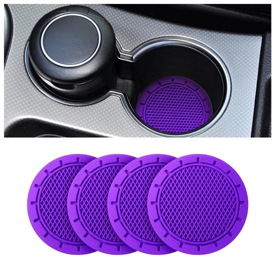 Supporto per bicchieri per auto 4 pezzi - antiscivolo - duraturo - 7 cm di diametro - adatto per auto - materiale di alta qualità - supporto per bicchieri