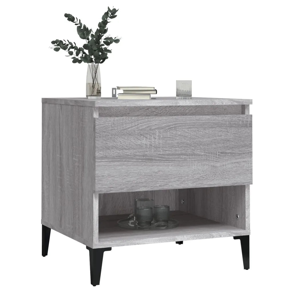 Tavolino Grigio Sonoma 50x46x50 cm in Legno Multistrato 819560