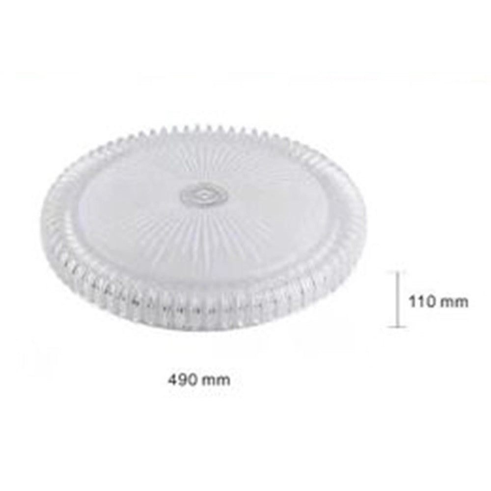 Trade Shop - Plafoniera A Soffitto 60w Design Cristallo Rigato Luce Fredda Naturale Fst-50a63297 -