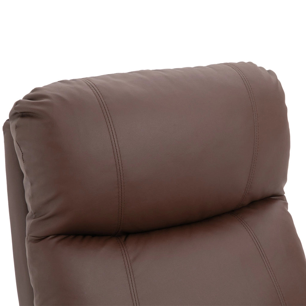 Poltrona Relax Reclinabile Manuale in Similpelle  Marrone