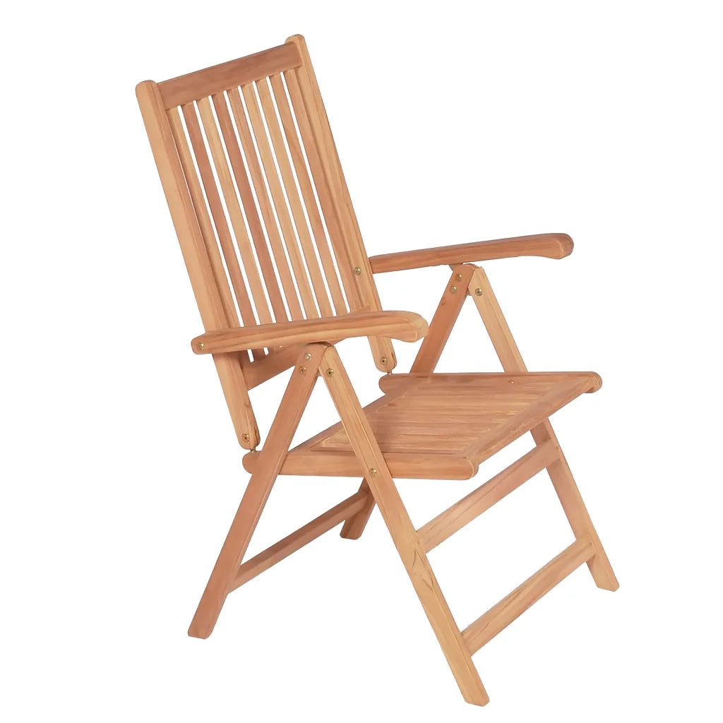 Sedie Reclinabili da Giardino 4 pz in Legno Massello di Teak 3065525
