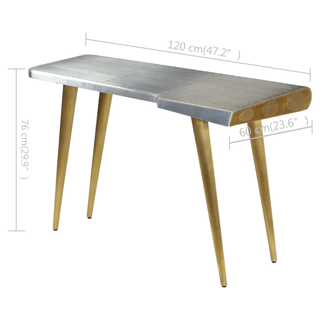 Scrivania Aviator in Stile Vintage Aeronautico 120x60x76cm 246312