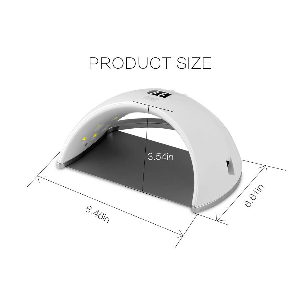 Trade Shop - Lampada Led Uv Per Nail Art Sun6 48w Ricostruzione Unghie Con Timer Lcd -