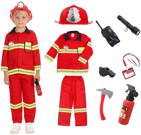 Costume di emergenza per bambini - 8 accessori - Abito da costume - Costume da carnevale - Cosplay - Adatto per bambini da 2 a 14 anni