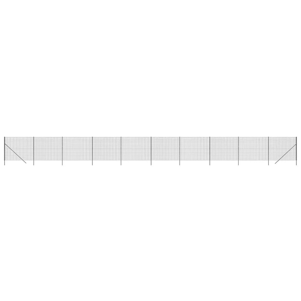 Recinzione Metallica Antracite 2x25 m in Acciaio Zincato 154206