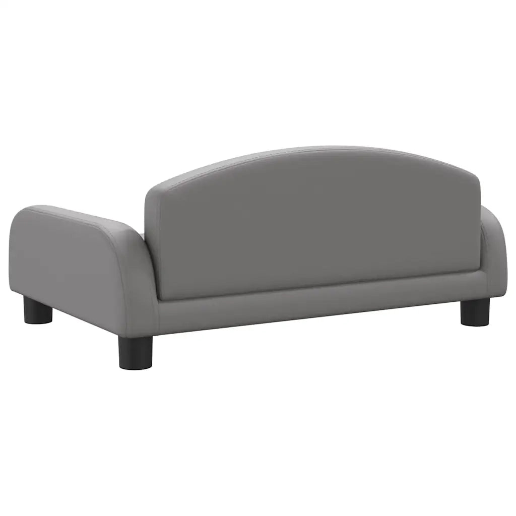 Divano per Bambini-Sofa-Divanetto Grigio 70x45x30 cm in Similpelle 642818