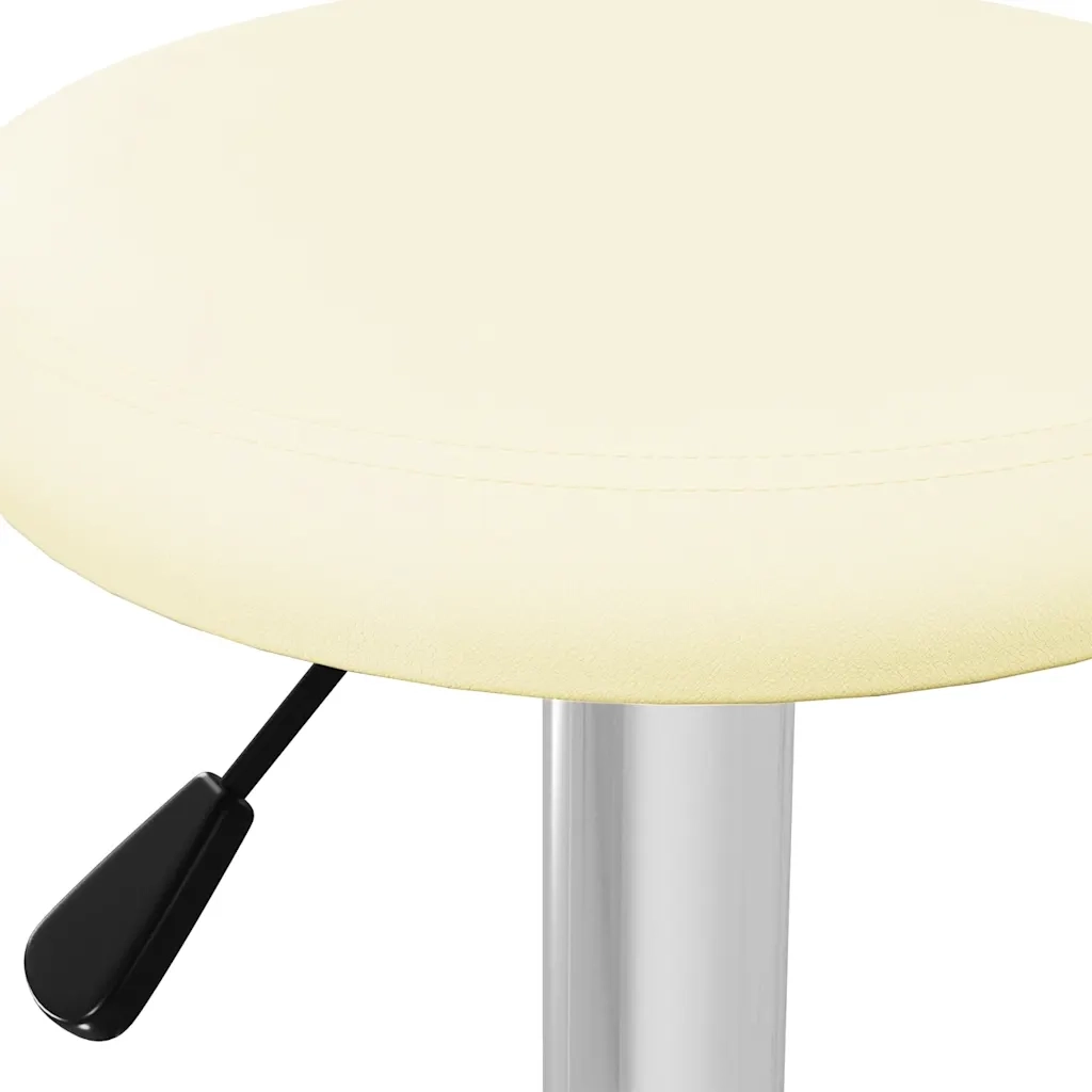 Sgabelli da Bar 2 pz Crema in Similpelle 333101