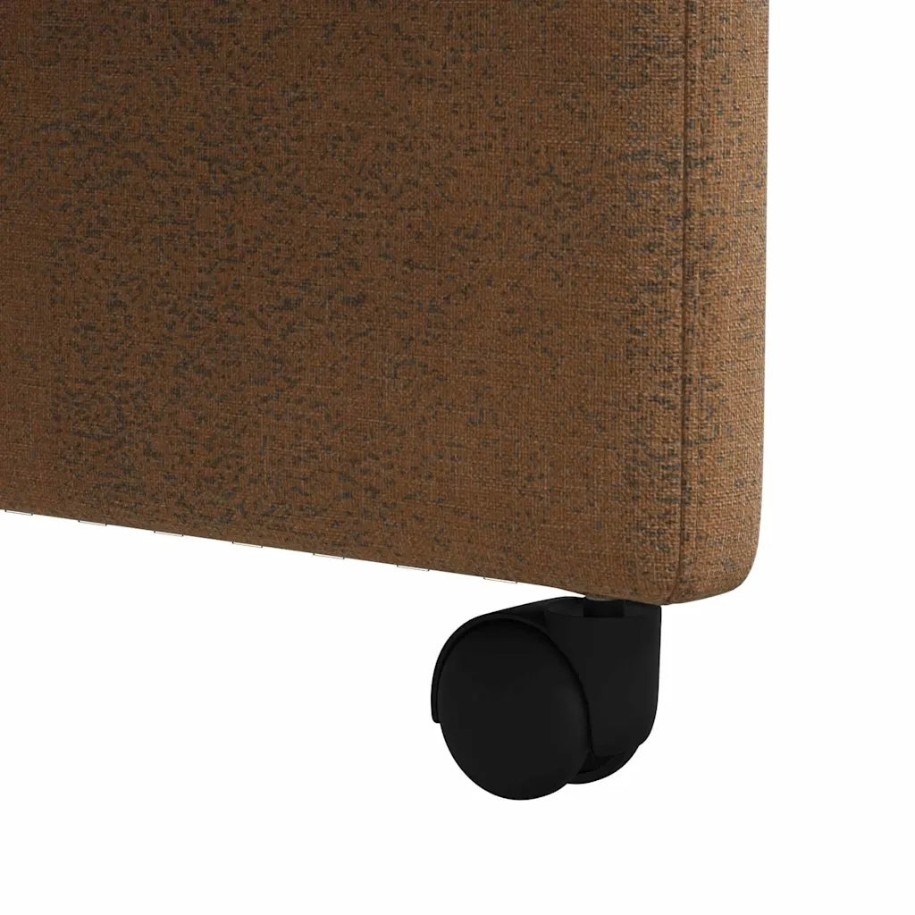Sedie da Pranzo con Ruote 2 pcs Marrone 58 x 67 x 97 cm
