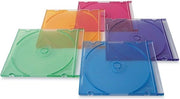 Sistema di archiviazione CD/DVD in caso sottile, 10 pezzi, vari colori