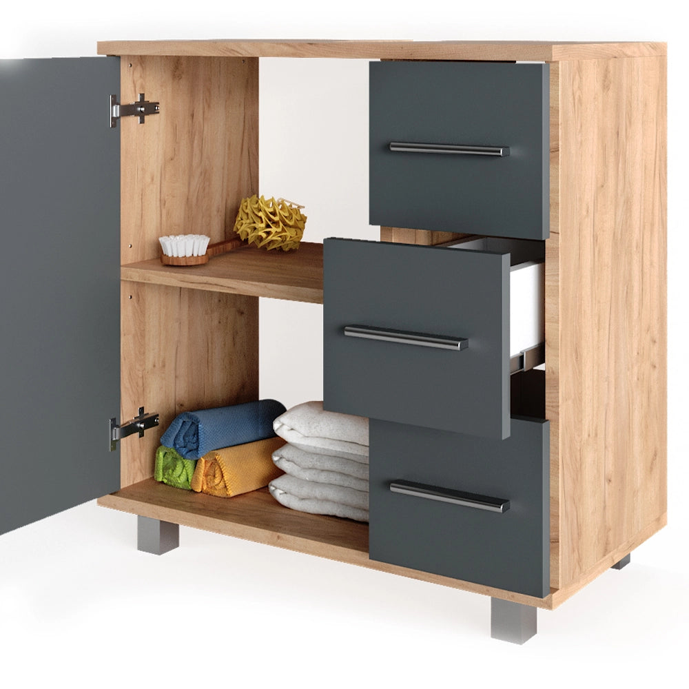 Vicco Set mobili bagno Rovere 2 parti