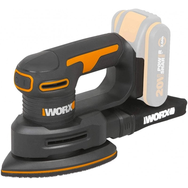 Levigatrice orbitale di finitura WX822.9 20 Volt 2 millimetri corpo macchina per superfici in legno - Worx