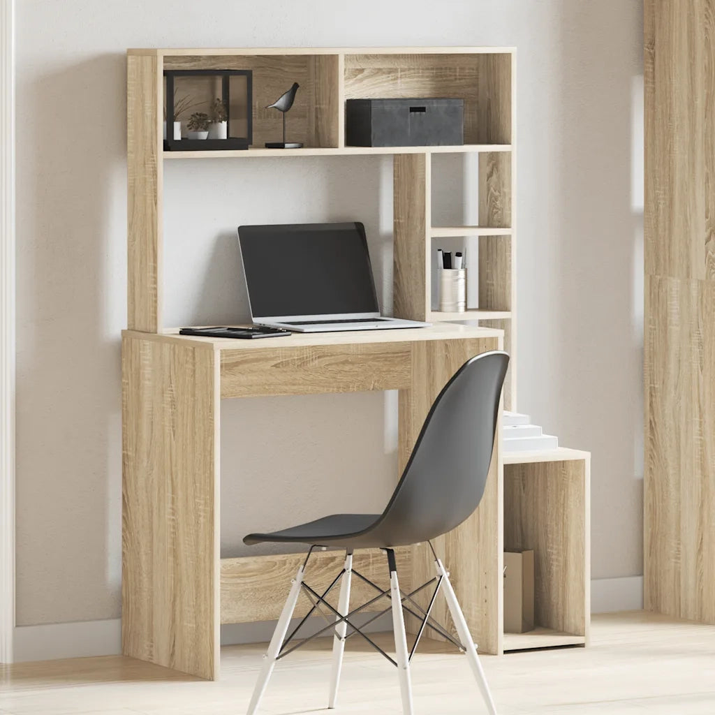 Scrivania Mensole Rovere Sonoma 100x45x140 cm Legno Multistrato 860438