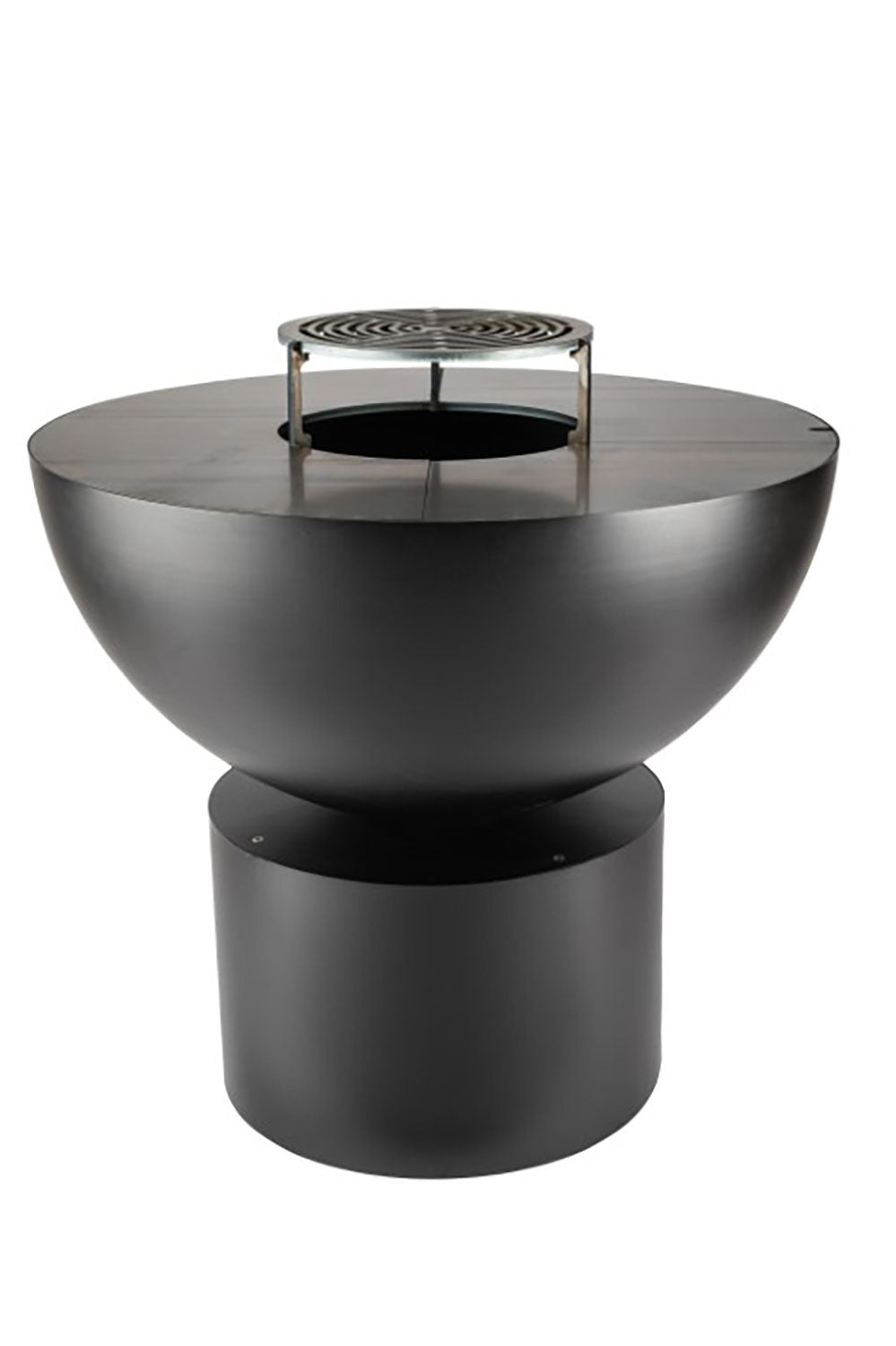 Barbecue a Legna Ø80x80 cm Primula in Acciaio Nero Alta Temperatura