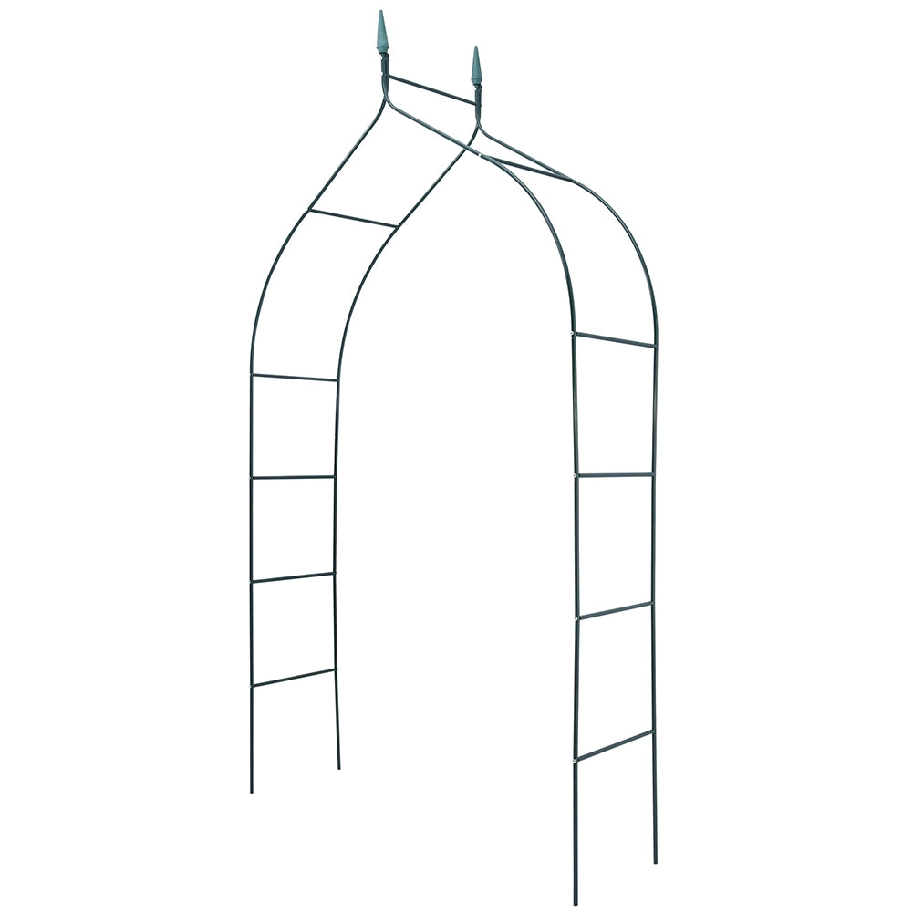 Arco da Giardino Supporto per Rose e Piante Rampicanti in Metallo Altezza 240 cm