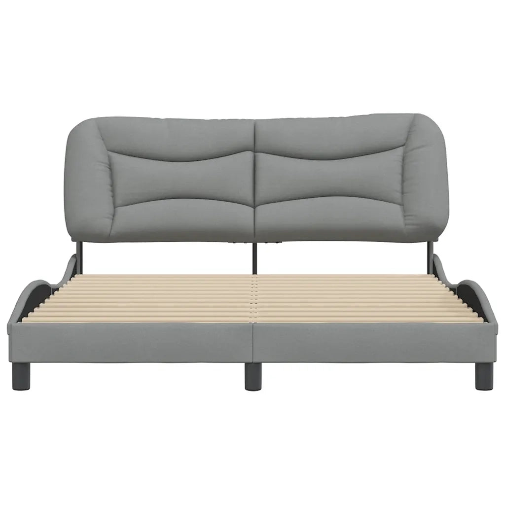 Giroletto senza Materasso Hvar Grigio Chiaro 160x200 cm Tessuto 3207779
