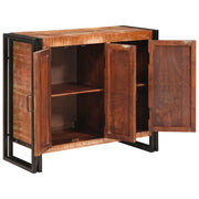 Credenza | Madia | Buffet da pranzo | Armadio da pranzo con porte Marrone Legno Recuperato Massello e Metallo
