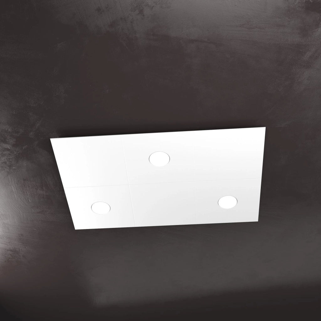 ECCENTRIC APPLIQUE-PLAFONIERA 3 LUCI + 3 DECORATIVO BIANCO 1156-3L3D-BI
