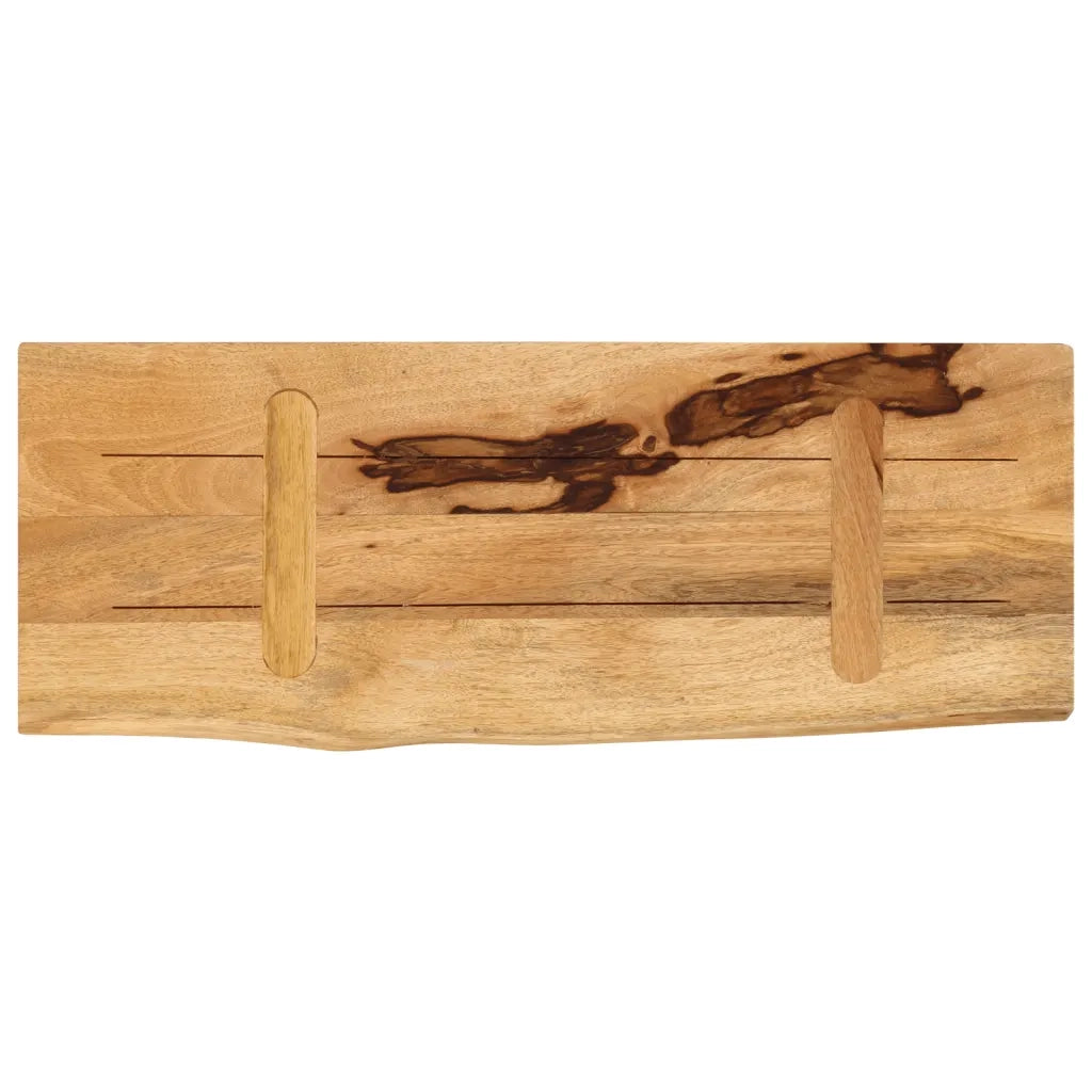 vidaXL Piano Tavolo 70x40x3,8 cm Bordi Vivi Legno di Mango Grezzo