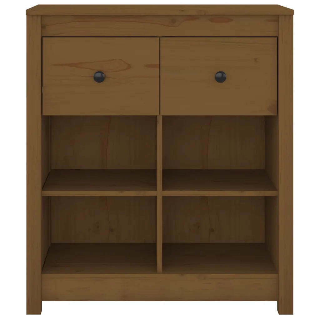 Credenza | Madia | Buffet da pranzo | Armadio da pranzo Marrone 70x35x80 cm in Legno Massello di Pino