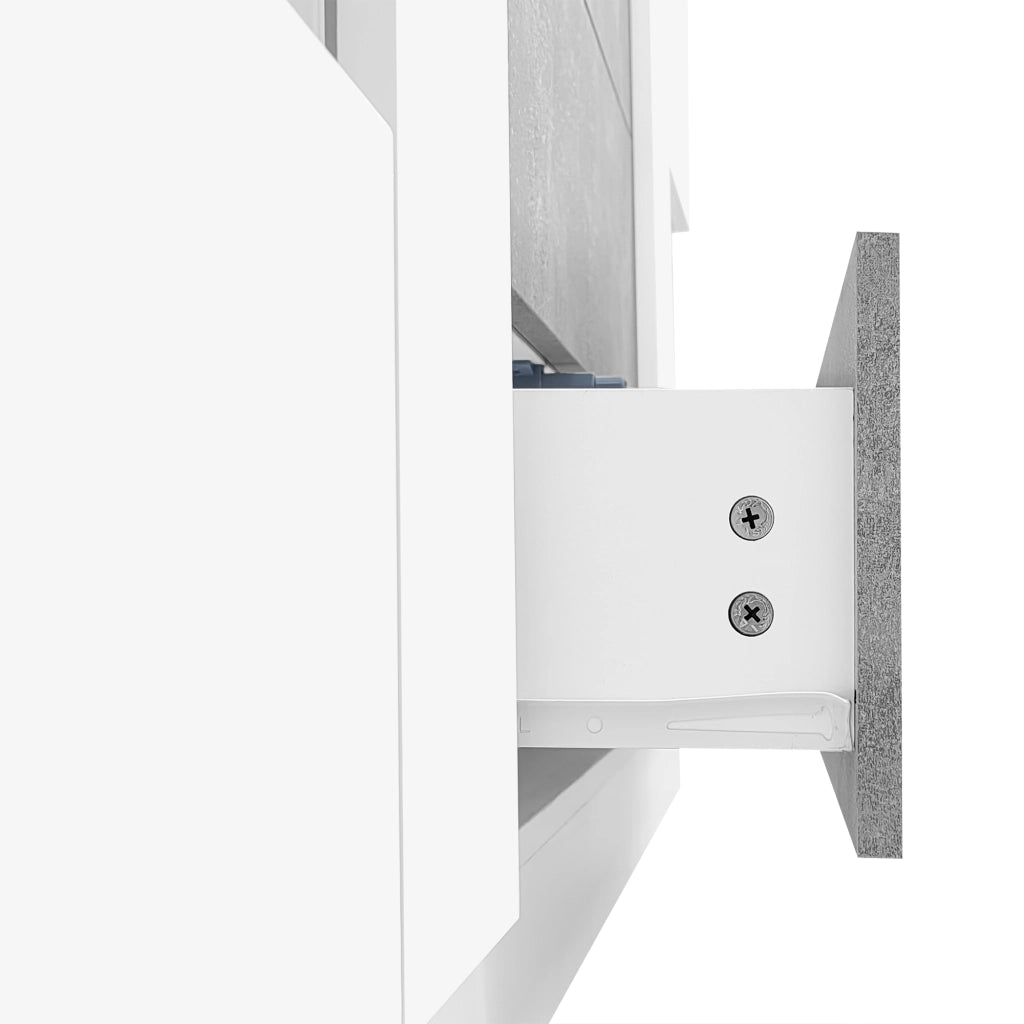 Credenza moderna 140 x 35 x 75 cm con 2 ante, 3 cassetti e illuminazione LED RGB