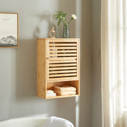 Armadietto da Parete per Bagno Gjesdal in Bambù Naturale 60x40x 20 cm [en.casa]