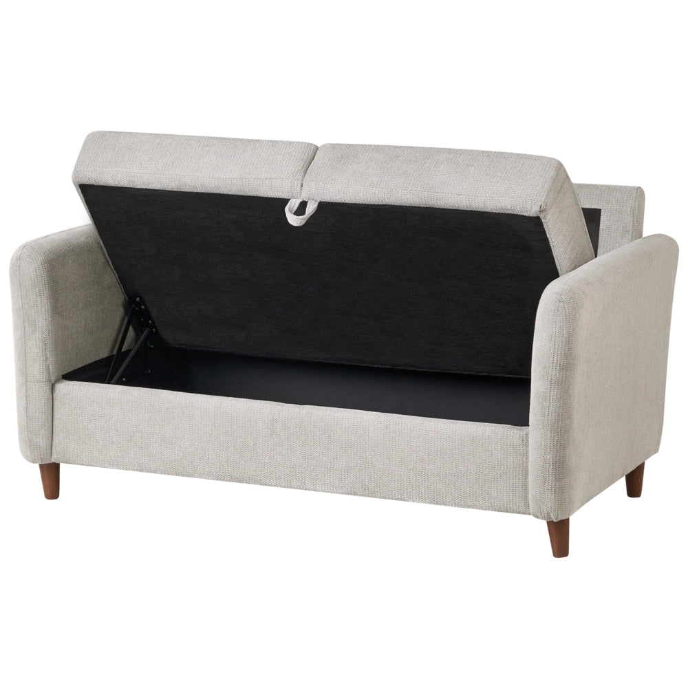 Set da salotto costituito da divani da 2 e 3 posti rivestito in tessuto con braccioli grigio soggiorno stile moderno