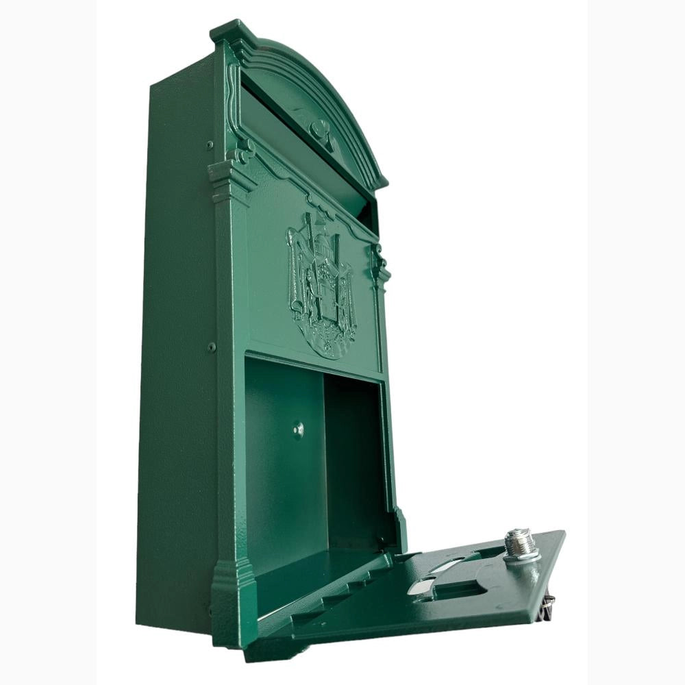 Cassetta Postale Portariviste in alluminio 255x88x405H cm Classico Colore Verde