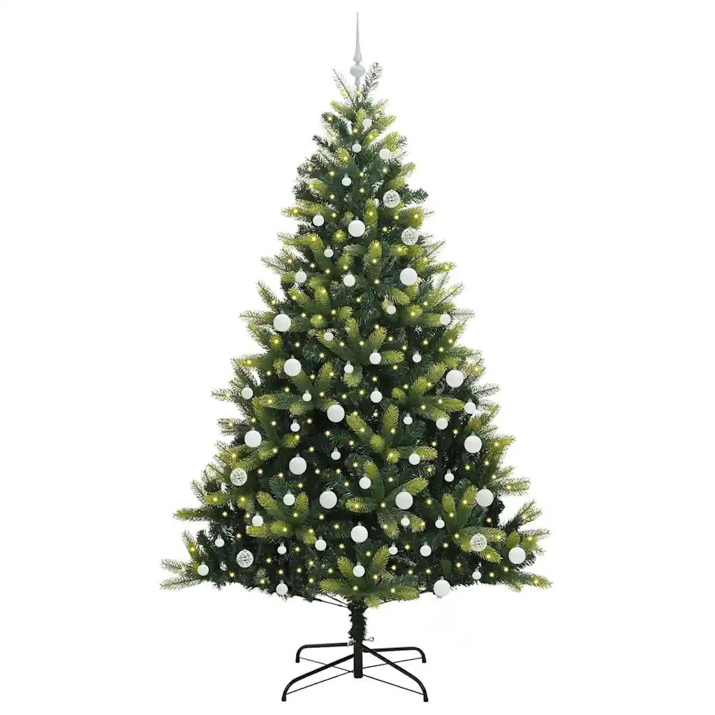 Albero di Natale Artificiale a Cerniera con 300 LED 210 cm 3396003