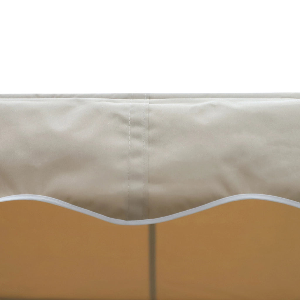 Tende da giardino con tende a piedi 3x3m con braccio pieghevole e manovella beige ideale per patio e giardino