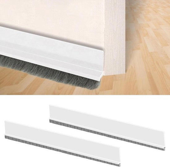 Striscia di chiusura per porte - striscia di chiusura per porte - striscia di sigillatura per porte - sigillatura automatica da tagliare a misura - sigillatura per stipite di porta - toccasoglia - 5 x 100 cm - bianco