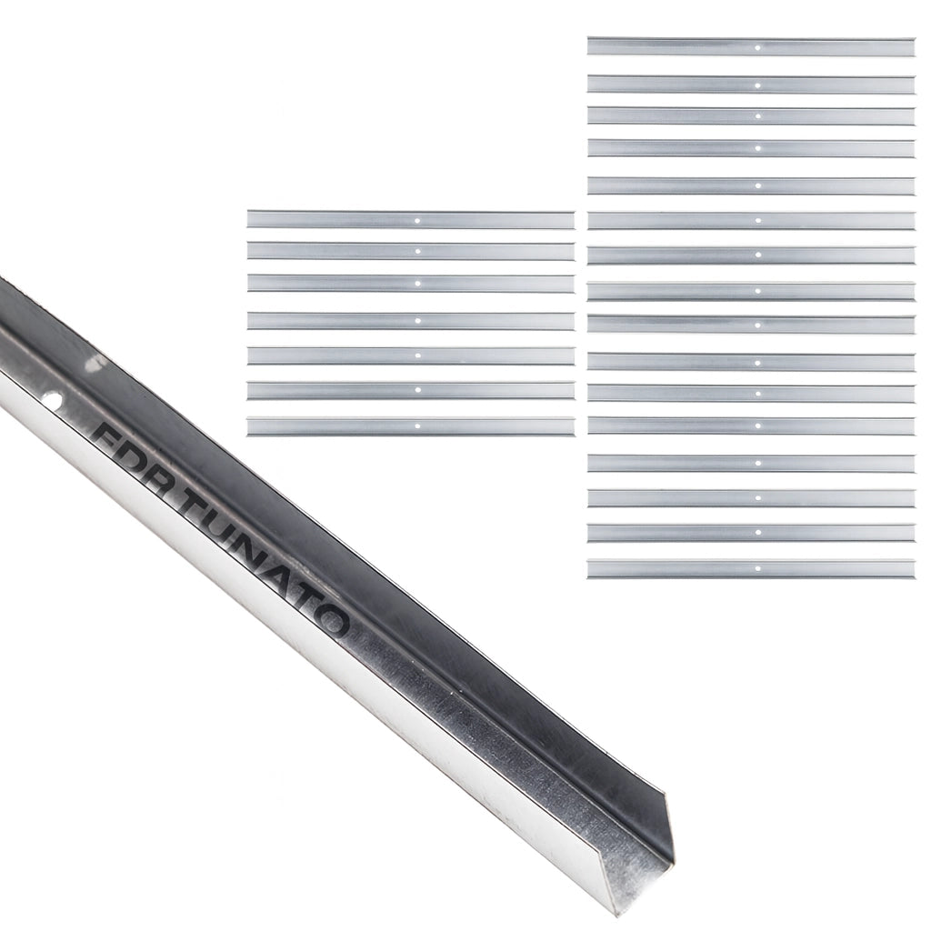 Guida u standard 2 m profilo preforato sp 0,6 mm fissaggio cartongesso 24 pezzi *** misure 40 x 100 x 40 mm, confezio...