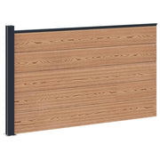 Pannello di Recinzione WPC e Alluminio Marrone