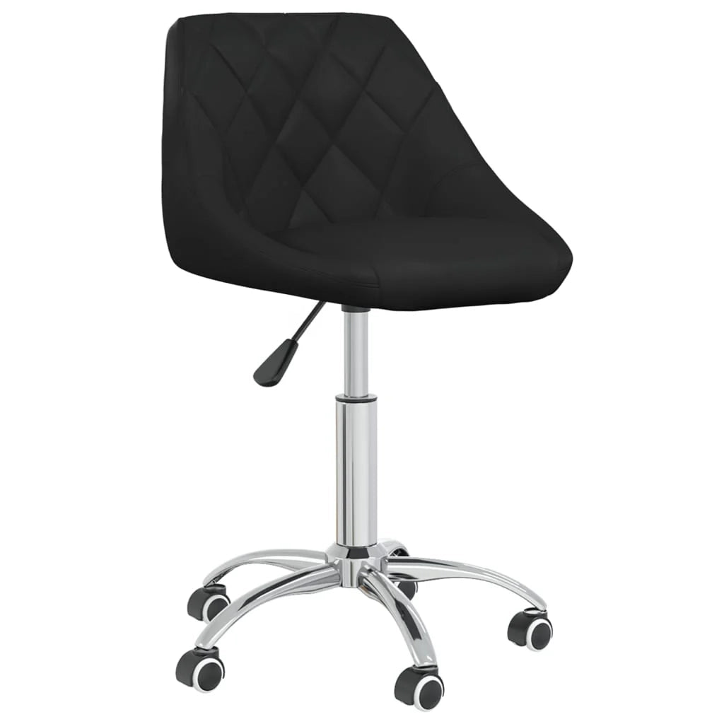 Sedia girevole da ufficio/sedia da studio/sedia da computer/sgabello/poltrona letto in similpelle nera 02_0024052
